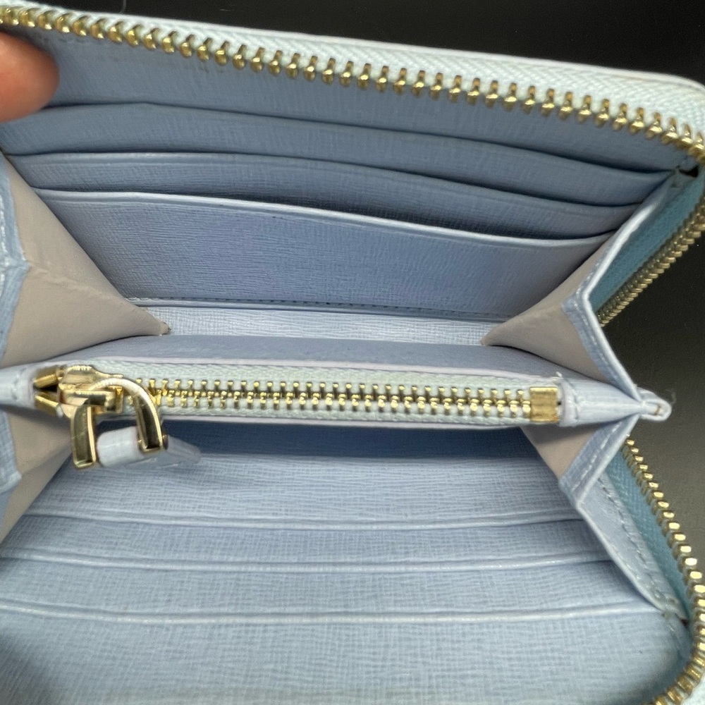Coccinelle Light Blue Small Leather Wallet - Picture 13 of 16